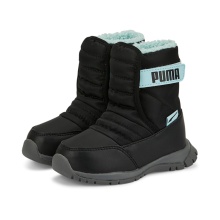 Puma Winterstiefel Nieve (wasserabweisend/gefüttert) schwarz/hellblau Kleinkinder